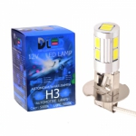   Светодиодная автолампа H3 - 10 SMD 5630 + Стабилизатор (2шт.)